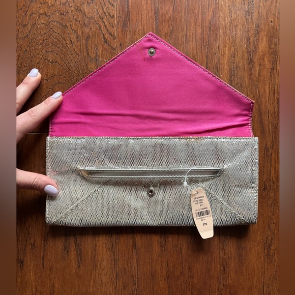 Vintage Victoria's Secret Silver Glitter Envelope Clutch | Deadstock NWT - Picture 4 of 9